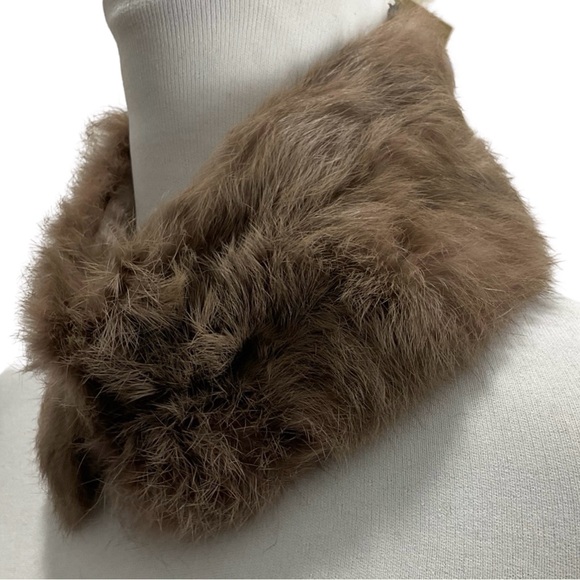 Fur and Silk Neck Warmer Scarf - Picture 4 of 13